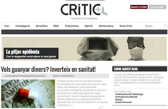 Blog #LaPitjorEpidèmia a Crític